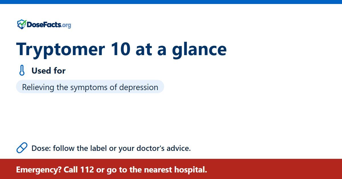 Tryptomer 10: Uses, How It Works, Side Effects | DoseFacts